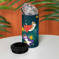 Cat Galaxy Christmas 4 in 1 Can Cooler Tumbler Xmas Holiday Patterns - Wonder Print Shop