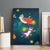Cat Galaxy Christmas Canvas Wall Art Xmas Holiday Patterns - Wonder Print Shop
