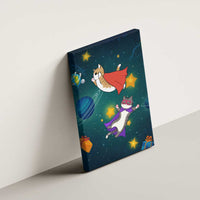 Cat Galaxy Christmas Canvas Wall Art Xmas Holiday Patterns - Wonder Print Shop