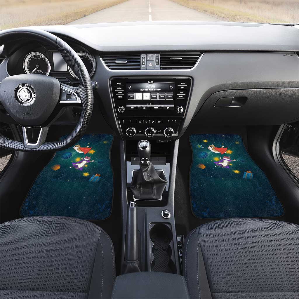 Cat Galaxy Christmas Car Mats Xmas Holiday Patterns - Wonder Print Shop