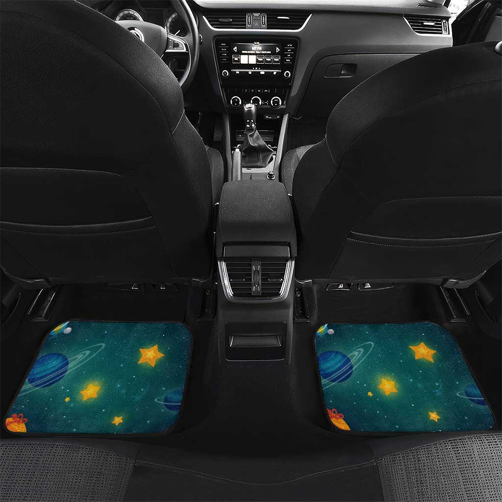 Cat Galaxy Christmas Car Mats Xmas Holiday Patterns - Wonder Print Shop
