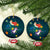 Cat Galaxy Christmas Ceramic Ornament Xmas Holiday Patterns - Wonder Print Shop