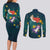 Cat Galaxy Christmas Couples Matching Long Sleeve Bodycon Dress and Long Sleeve Button Shirt Xmas Holiday Patterns - Wonder Print Shop