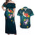 Cat Galaxy Christmas Couples Matching Off Shoulder Maxi Dress and Hawaiian Shirt Xmas Holiday Patterns - Wonder Print Shop