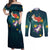 Cat Galaxy Christmas Couples Matching Off Shoulder Maxi Dress and Long Sleeve Button Shirt Xmas Holiday Patterns - Wonder Print Shop