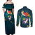 Cat Galaxy Christmas Couples Matching Off Shoulder Maxi Dress and Long Sleeve Button Shirt Xmas Holiday Patterns - Wonder Print Shop