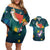 Cat Galaxy Christmas Couples Matching Off Shoulder Short Dress and Hawaiian Shirt Xmas Holiday Patterns - Wonder Print Shop