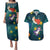 Cat Galaxy Christmas Couples Matching Puletasi and Hawaiian Shirt Xmas Holiday Patterns - Wonder Print Shop