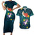 Cat Galaxy Christmas Couples Matching Short Sleeve Bodycon Dress and Hawaiian Shirt Xmas Holiday Patterns - Wonder Print Shop