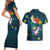 Cat Galaxy Christmas Couples Matching Short Sleeve Bodycon Dress and Hawaiian Shirt Xmas Holiday Patterns - Wonder Print Shop