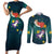 Cat Galaxy Christmas Couples Matching Short Sleeve Bodycon Dress and Long Sleeve Button Shirt Xmas Holiday Patterns - Wonder Print Shop