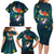 Cat Galaxy Christmas Family Matching Long Sleeve Bodycon Dress and Hawaiian Shirt Xmas Holiday Patterns - Wonder Print Shop
