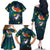 Cat Galaxy Christmas Family Matching Off The Shoulder Long Sleeve Dress and Hawaiian Shirt Xmas Holiday Patterns - Wonder Print Shop