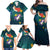Cat Galaxy Christmas Family Matching Off Shoulder Maxi Dress and Hawaiian Shirt Xmas Holiday Patterns - Wonder Print Shop