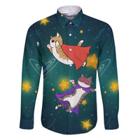 Cat Galaxy Christmas Family Matching Puletasi and Hawaiian Shirt Xmas Holiday Patterns - Wonder Print Shop