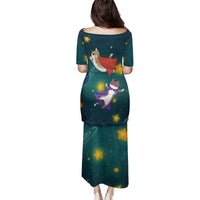 Cat Galaxy Christmas Family Matching Puletasi and Hawaiian Shirt Xmas Holiday Patterns - Wonder Print Shop