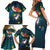 Cat Galaxy Christmas Family Matching Short Sleeve Bodycon Dress and Hawaiian Shirt Xmas Holiday Patterns - Wonder Print Shop