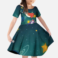 Cat Galaxy Christmas Family Matching Summer Maxi Dress and Hawaiian Shirt Xmas Holiday Patterns - Wonder Print Shop