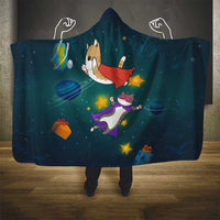 Cat Galaxy Christmas Hooded Blanket Xmas Holiday Patterns - Wonder Print Shop