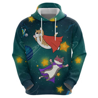 Cat Galaxy Christmas Hoodie Xmas Holiday Patterns - Wonder Print Shop