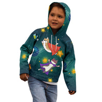 Cat Galaxy Christmas Kid Hoodie Xmas Holiday Patterns - Wonder Print Shop