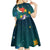 Cat Galaxy Christmas Kid Short Sleeve Dress Xmas Holiday Patterns - Wonder Print Shop