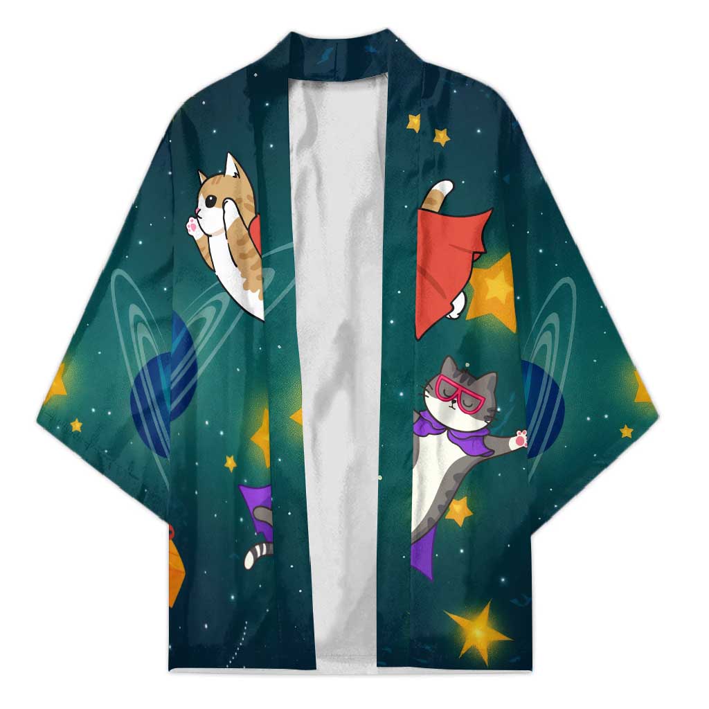 Cat Galaxy Christmas Kimono Xmas Holiday Patterns - Wonder Print Shop
