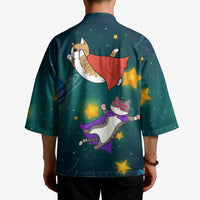 Cat Galaxy Christmas Kimono Xmas Holiday Patterns - Wonder Print Shop