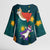 Cat Galaxy Christmas Kimono Sleeve Blouse Xmas Holiday Patterns - Wonder Print Shop