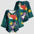 Cat Galaxy Christmas Kimono Sleeve Blouse Xmas Holiday Patterns - Wonder Print Shop