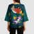 Cat Galaxy Christmas Kimono Sleeve Blouse Xmas Holiday Patterns - Wonder Print Shop