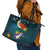 Cat Galaxy Christmas Leather Tote Bag Xmas Holiday Patterns - Wonder Print Shop