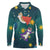 Cat Galaxy Christmas Long Sleeve Polo Shirt Xmas Holiday Patterns - Wonder Print Shop