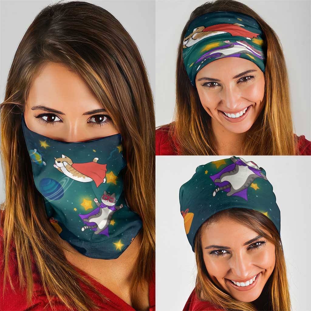 Cat Galaxy Christmas Neck Gaiter Xmas Holiday Patterns - Wonder Print Shop