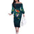 Cat Galaxy Christmas Off The Shoulder Long Sleeve Dress Xmas Holiday Patterns - Wonder Print Shop