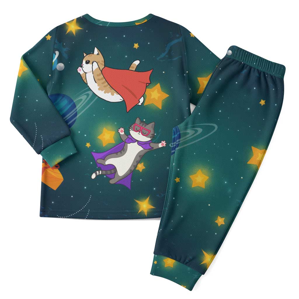 Cat Galaxy Christmas Pajama Set Xmas Holiday Patterns - Wonder Print Shop