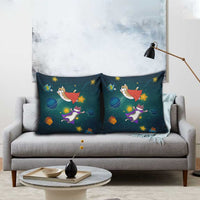 Cat Galaxy Christmas Pillow Cover Xmas Holiday Patterns - Wonder Print Shop