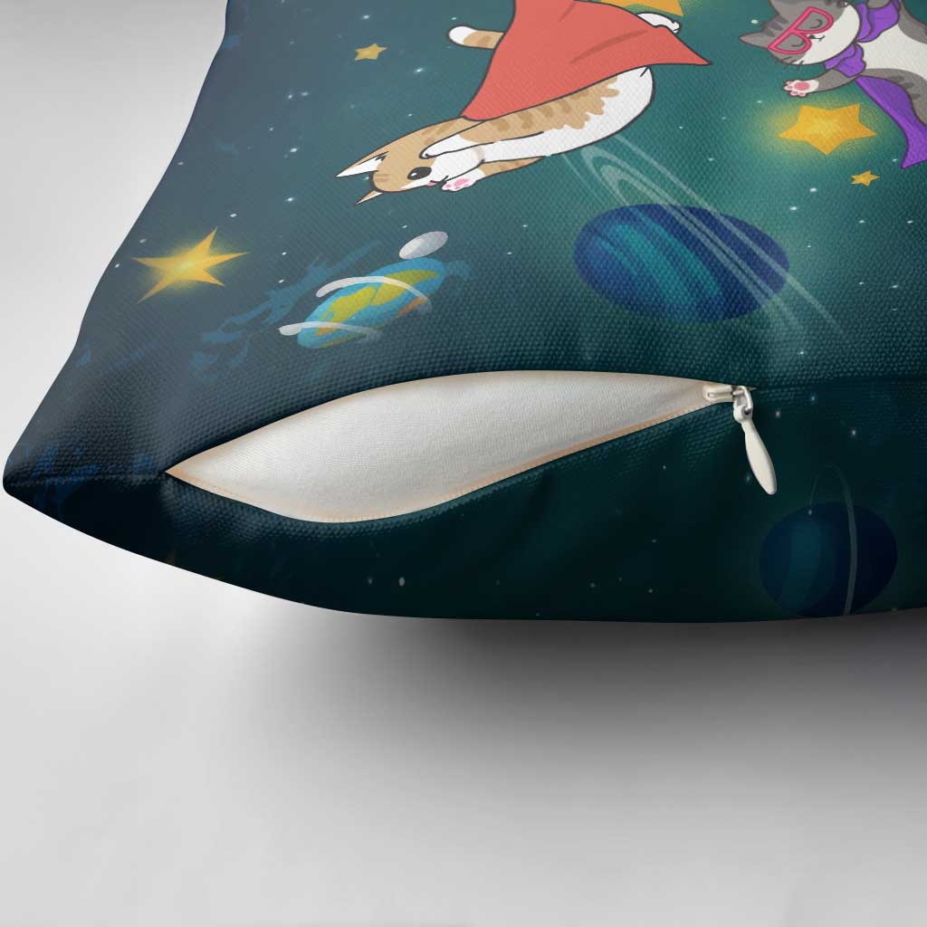 Cat Galaxy Christmas Pillow Cover Xmas Holiday Patterns - Wonder Print Shop