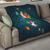 Cat Galaxy Christmas Quilt Xmas Holiday Patterns - Wonder Print Shop
