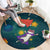 Cat Galaxy Christmas Round Carpet Xmas Holiday Patterns - Wonder Print Shop
