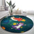 Cat Galaxy Christmas Round Carpet Xmas Holiday Patterns - Wonder Print Shop