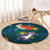 Cat Galaxy Christmas Round Carpet Xmas Holiday Patterns - Wonder Print Shop