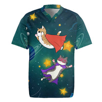 Cat Galaxy Christmas Rugby Jersey Xmas Holiday Patterns - Wonder Print Shop