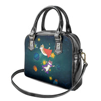 Cat Galaxy Christmas Shoulder Handbag Xmas Holiday Patterns - Wonder Print Shop