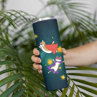 Cat Galaxy Christmas Skinny Tumbler Xmas Holiday Patterns - Wonder Print Shop