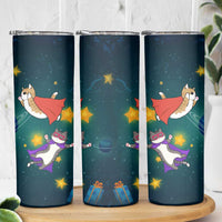 Cat Galaxy Christmas Skinny Tumbler Xmas Holiday Patterns - Wonder Print Shop