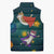 Cat Galaxy Christmas Sleeveless Puffer Jacket Xmas Holiday Patterns - Wonder Print Shop