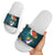 Cat Galaxy Christmas Slide Sandals Xmas Holiday Patterns - Wonder Print Shop