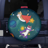 Cat Galaxy Christmas Spare Tire Cover Xmas Holiday Patterns - Wonder Print Shop