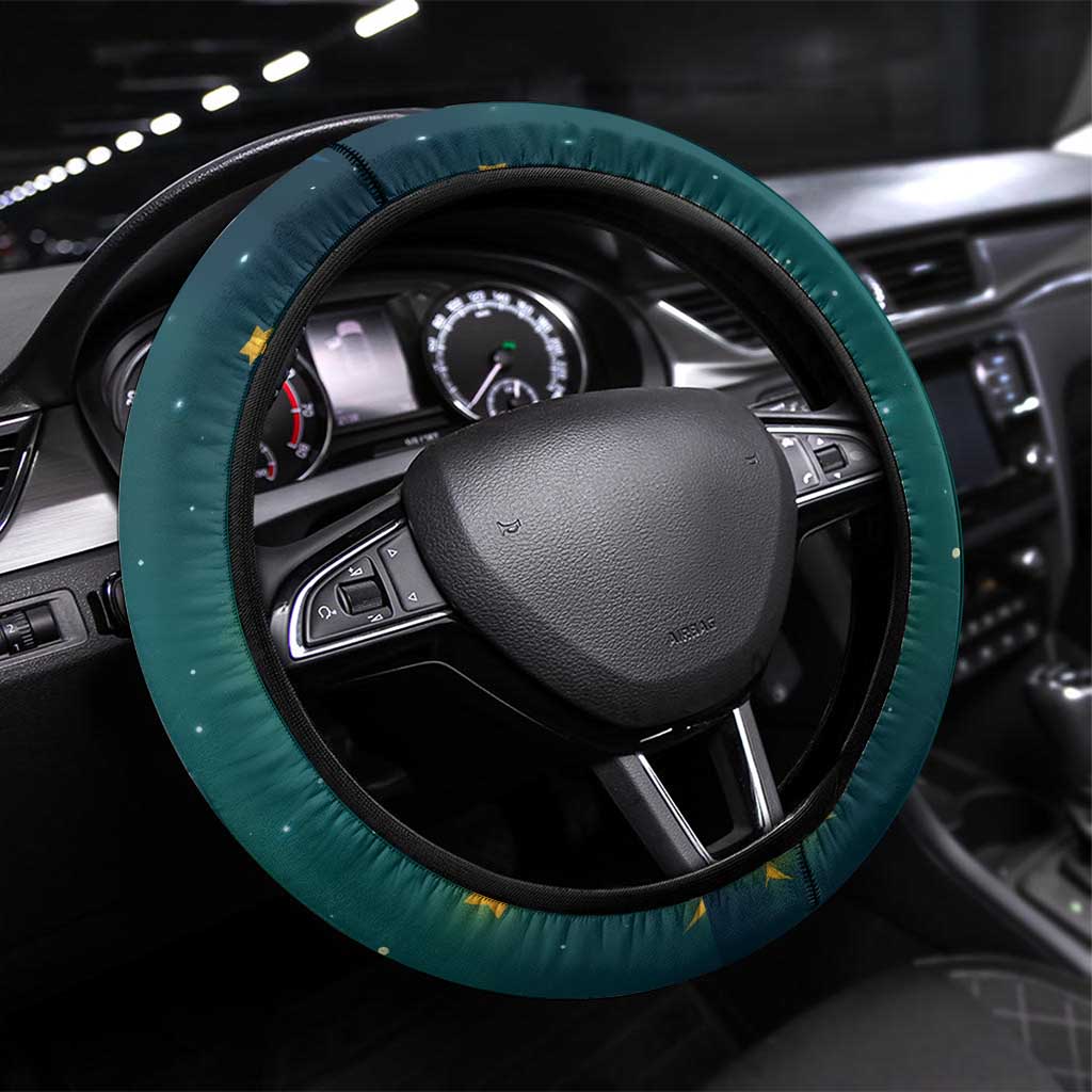 Cat Galaxy Christmas Steering Wheel Cover Xmas Holiday Patterns - Wonder Print Shop
